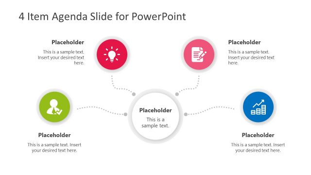 4 Item Agenda Slide Design for PowerPoint