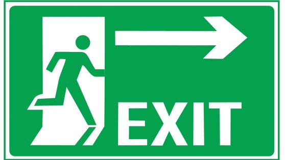 Editable Exit Symbol for PPT