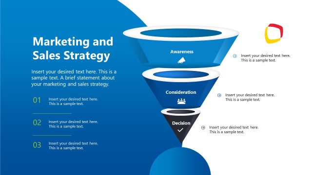 Marketing & Sales Strategy Slide – Funnel Diagram