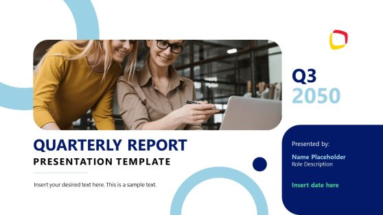 Title Slide for Quarterly Report PPT Template