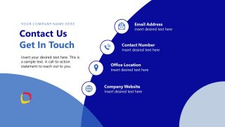 Editable Icons Slide for Contact Us Presentation