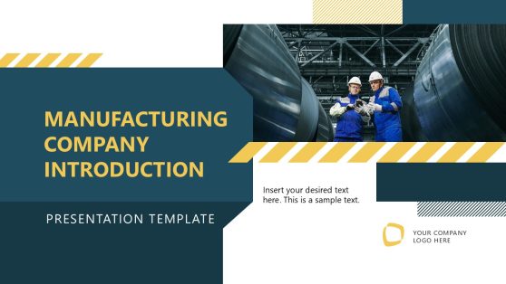 Editable Manufacturing Company Introduction PPT Template