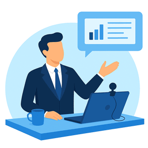 Business Professionals using SlideModel AI to make presentations